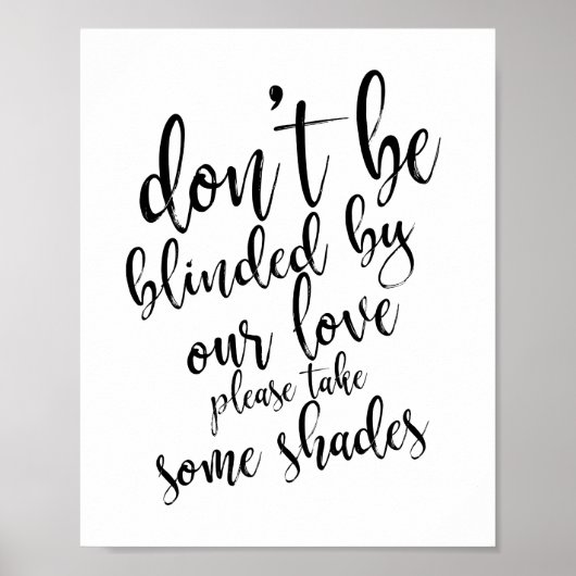 Hochzeitssonne bevorzugt 8x10 Hochzeitszeichen Poster (Vorne)