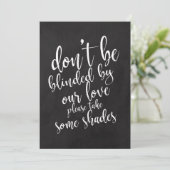 Hochzeitssonne bevorzugt billiges Tafelschild Einladung (Stehend Vorderseite)