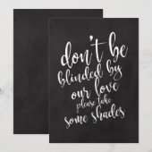 Hochzeitssonne bevorzugt billiges Tafelschild Einladung (Vorne/Hinten)