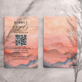 Hochzeitssonne für RSVP QR-Code Begleitkarte