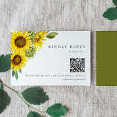 Hochzeitssonne für Wasserfarben-RSVP-Karte QR-Code RSVP Karte