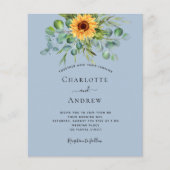 Hochzeitssonnenblumen Eukalyptus dusty blue budget Flyer (Vorne)