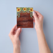 Hochzeitssonnenblumen Eukalyptusbraun Flyer (Gruppe)