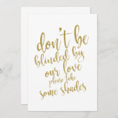 Hochzeitssonnenbrille bevorzugt günstige Schilder (Vorne/Hinten)