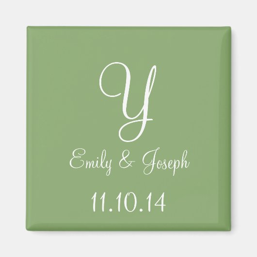 Hochzeitssparagus Niedlich monochromatisch Magnet (Vorne)