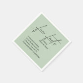 Hochzeitsspass - Fakten auf der Bildfläche Serviette (Ecke)