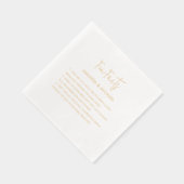 Hochzeitsspass Fakten Modernes Personalisiertes Tr Servietten Mit Folie (Rechts)