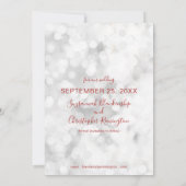 Hochzeitsspeichern des benutzerdefinierten vertika feiertagskarte (Rückseite)