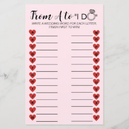 Hochzeitsspiel A bis Z - Spaß Brautparty-Aktivität