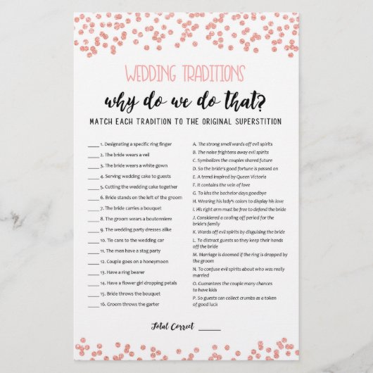 Hochzeitsspiel mit Answers (Vorderseite)