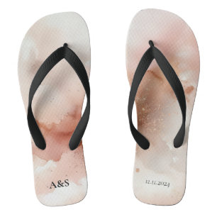 Hochzeitsspiel-Rose Goldstaub Badesandalen