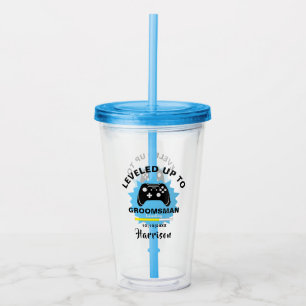 Hochzeitsspiel-Trauzeuge erhöht Gamer Acryltrinkbecher