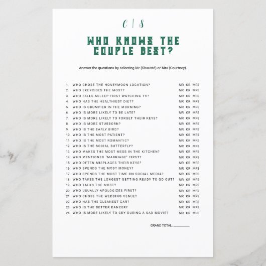 Hochzeitsspiel - Word-Suche v2 (Rückseite)