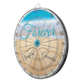 Hochzeitsspiele in Sand Forever Empfang Dartscheibe (Vorderseite rechts)