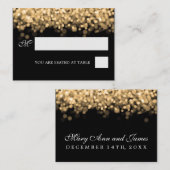 Hochzeitsspielkarten Gold Lights Platzkarte (Vorne/Hinten)