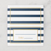 Hochzeitsspielplatz für Gold und Navy Platzkarte (Außenseite Aufgefaltet)