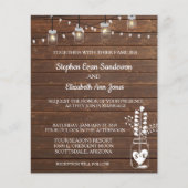 Hochzeitsstall Mason Jar Classic Holz Rustikales B Flyer (Vorne)