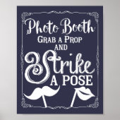 Hochzeitsstand des Selfie-Fotos - elegant Poster (Vorne)