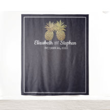 Hochzeitsstand Foto Booth Hintergrund Gold Ananas 