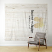 Hochzeitsstand Foto Booth Hintergrund Gold Ananas  Wandteppich (Beispiel (Horizontal))