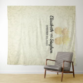 Hochzeitsstand Foto Hintergrund Moderne Goldananas Wandteppich (Beispiel (Horizontal))