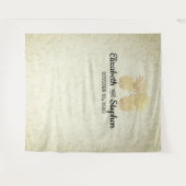 Hochzeitsstand Foto Hintergrund Moderne Goldananas Wandteppich (Vorderseite (Horizontal))