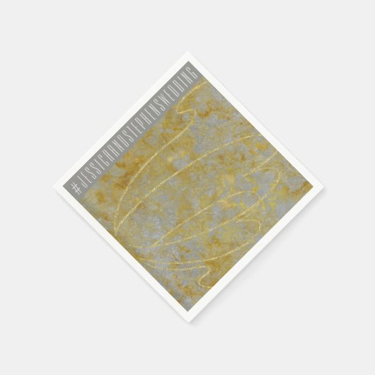 Hochzeitsstandard Napkin Silver Lining Serviette (Ecke)