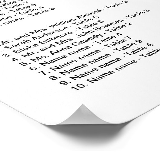 Hochzeitsstatue für hellblaue Flora Poster (Ecke)