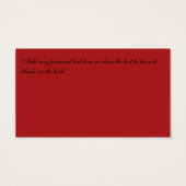 Hochzeitsstempeltag in Rot, Weiß und Schwarz (Rückseite)