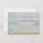 Hochzeitssternenfisch am Strand Einladung (Rückseite)