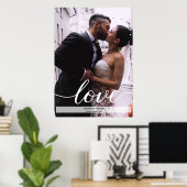 Hochzeitsstich mit Namen und Datum Poster (Heimbüro)