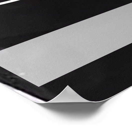 Hochzeitsstich mit Namen und Datum Poster (Ecke)