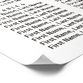 Hochzeitsstichtabelle Burgund Rote Flora Poster (Ecke)