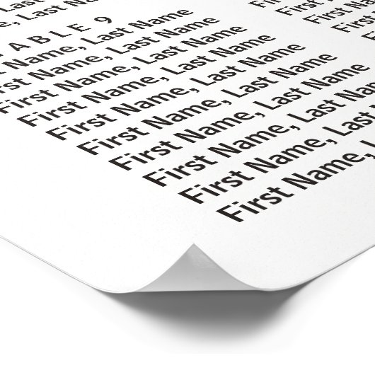 Hochzeitsstichtabelle Burgund Rote Flora Poster (Ecke)