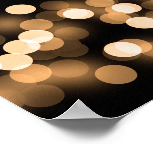 Hochzeitsstichtabelle Gold Hollywood Glam Poster (Ecke)