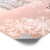 Hochzeitsstichtabelle Kupfer Winterwunder Poster (Ecke)