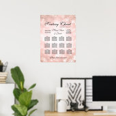 Hochzeitsstichtabelle Kupfer Winterwunder Poster (Heimbüro)