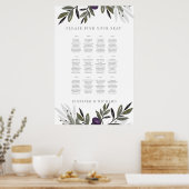 Hochzeitsstichtabelle Oliven Toskana 2 Poster (Küche)