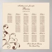 Hochzeitsstichtabelle - Platz Poster (Vorne)