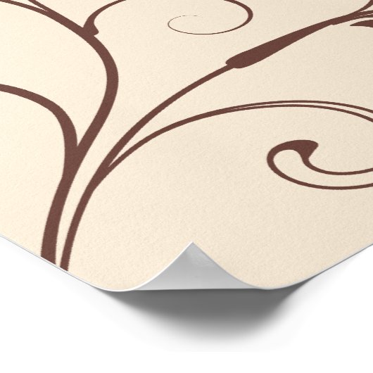 Hochzeitsstichtabelle - Platz Poster (Ecke)