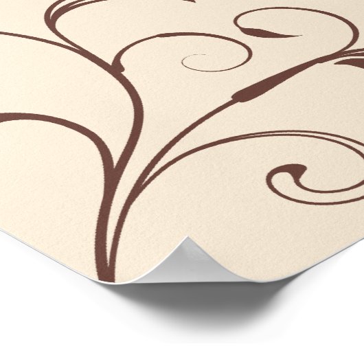 Hochzeitsstichtabelle - Platz Poster (Ecke)