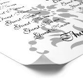 Hochzeitsstichtabelle - Standardgrößen Poster (Ecke)