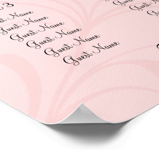 Hochzeitsstichtabelle - Standardgrößen Poster (Ecke)