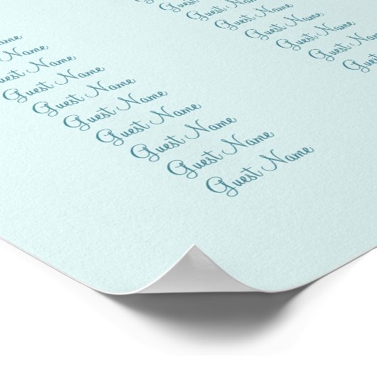 Hochzeitsstichtabelle - Standardgrößen Poster (Ecke)