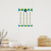 Hochzeitsstichtabelle - Standardgrößen Poster (Küche)