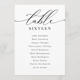 Hochzeitsstichtabelle Tischnummern Moderne Eleganz