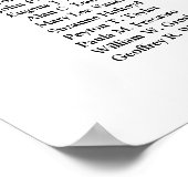 Hochzeitsstichtag Boho greenery eucalyptus Poster (Ecke)