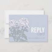 Hochzeitsstichtag chrysanthemum white wedding RSVP (Vorderseite)