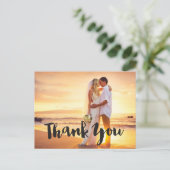 Hochzeitsstichtag Foto Dankeschön Karten / Postkar (Stehend Vorderseite)