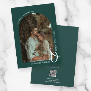 Hochzeitsstichtag-Foto Emerald Green QR-Code Save The Date